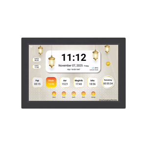 Horloge numérique Azan 10,1 pouces, tablette <span class=keywords><strong>Coran</strong></span>, horloge de prière musulmane, écran tactile, pour la maison, le bureau, le mur, lecteur de ré<span class=keywords><strong>citation</strong></span> du <span class=keywords><strong>Coran</strong></span> - Product Image 1