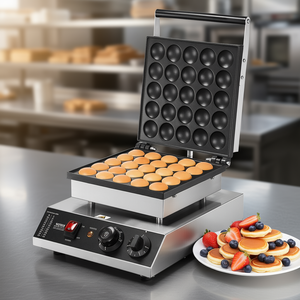 Machine à crêpes hollandaises Veyor Mini, 25 trous, 43 mm, machine à crêpes électrique commerciale, température réglable, équipement de cuisson - Product Image 2