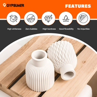 GYPSUMER GC05 Yeso para Manualidades, Extra Blanquez, Extra Dureza, Sin Burbujas, Sin Impurezas, para Modelado 3D