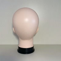 Têtes de mannequins professionnelles en PVC souple, coupées, réalistes, pour l'entraînement à la coiffure, têtes de poupées chauves féminines pour la présentation de perruques et de chapeaux