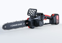 Sierra de Cadena Eléctrica Mini Industrial KHC de 13.5 Pulgadas, 21V 1200W, con Batería de Litio, Portátil, para Cortar Madera, OEM