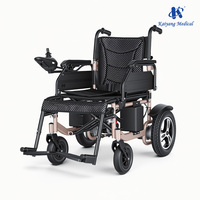 Fauteuil roulant électrique pliable intelligent ultra-léger en acier au carbone et alliage d'aluminium, moteur 24V, capacité de charge de 120 kg pour personnes handicapées