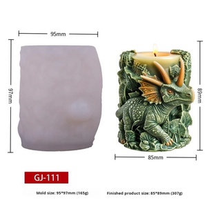 Moule en silicone créatif en forme de Triceratops pour bougie parfumée, artisanat artistique en relief DIY - Product Image 6