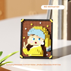 Faggio regno di fama mondiale serie di pittura di blocchi di costruzione di microparticelle Pixel Painting ornamenti Desktop educativi di plastica - Product Image 6