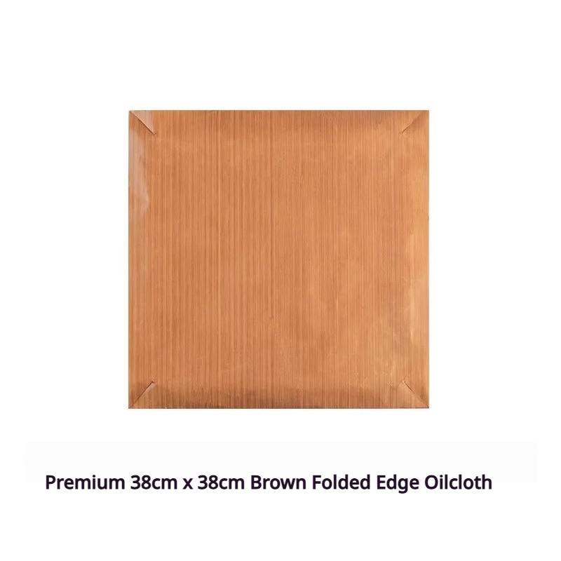 Toile cirée pliée de 38*38 cm [pour plaque de cuisson ancienne de 9 pouces]]