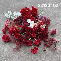 98 Styles Fleurs Rouges En Gros Artificielle Rose Hortensia Fleur De Soie pour Mariage Rouge Faux Fleur