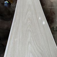 Plafond en PVC pour intérieur, lambris en plastique imitation bois, panneaux de plafond en PVC, lambris PVC pour plafond