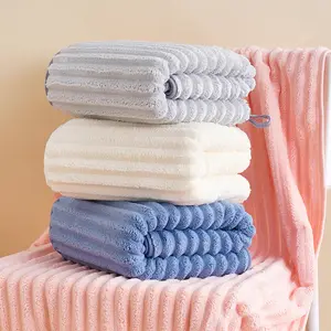 Super Sfot Microfiber Coral Velvet Highly Absorbent Bath Towels Multipurpose Use Towel