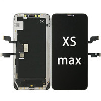 Layar OLED GX LCD lembut keras, rakitan Digitizer pengganti layar sentuh LCD untuk iPhone X XR XS Max 11 12 Pro Max