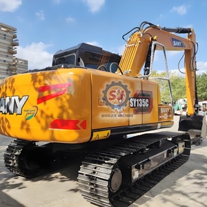 Excavatrice sur chenilles d'occasion SY135CPRO 13,5 tonnes, godet de 0,6 m, importée de Chine, moteur Sany, boîte de vitesses, contrôle PLC, économie de 40% - Product Image 3