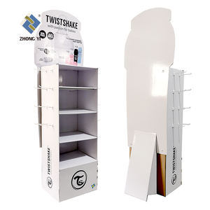 Rak Display Kertas Retail Kustom Promosi, Stand Lantai Berdiri Bebas, Stand Kardus Bergelombang, Display Kardus Pop - Product Image 6