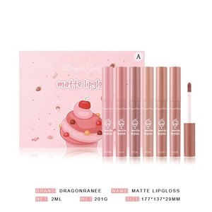 Set de 6 Brillos Labiales Mate <span class=keywords><strong>Dragon</strong></span> Ranee - Acabado Aterciopelado de Larga Duración, 6 Colores para <span class=keywords><strong>Maquillaje</strong></span> Diario y de Fiesta - Product Image 5