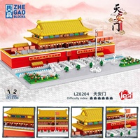 Bloques de Construcción Lezi TIAN an MEN 2024, Juguete Educativo de Plástico ABS, Modelo de Ensamblaje DIY, Construcción a Escala 1:8, Juego de Microbloques