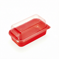 Boîte alimentaire en PET de qualité alimentaire avec couvercle jetable, couleur de base personnalisée, pour gâteaux, beignets, pâtisseries, à emporter