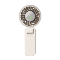 Ventilateur rechargeable H20 avec écran numérique HD, 3600 mAh, pliable, portable, 5 vitesses, moteur sans balais, réglable