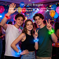 Bracelet LED de sécurité professionnel en TPU+ABS écologique pour événements - Identification VIP pour concerts haut de gamme et événements sportifs