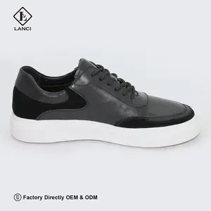 LANCI OEM fábrica de zapatos casuales para hombres zapatos para caminar de cuero genuino con características antideslizantes y transpirables al por mayor