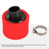 GOOFIT Filtre à air 35mm Bent Foam Cleaner pour 4 Temps 50cc 70cc 90cc 110cc 125cc ATV Quad Go Kart Dirt Bike Rouge