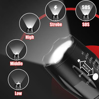 Lampe Torche LED Tactique de Camping Ultra Lumineuse 1000 Lumens à Longue Portée et Zoom