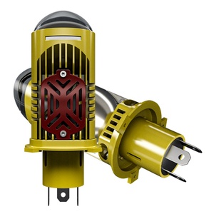 Phare de moto H4 LED à double lentille avec ventilateur de refroidissement, Plug & Play - Product Image 1