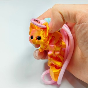 Figurines d'Action Renard Mignon Imprimées en 3D, Articulations Multiples, Yeux Simulés Mobiles, Corde de Suspension, Accessoires de Décoration de Chambre, Cadeaux pour Enfants - Product Image 3