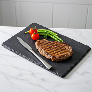 Vente en gros <span class=keywords><strong>pas</strong></span> <span class=keywords><strong>cher</strong></span> 15*30*0.6cm <span class=keywords><strong>plateau</strong></span> de fromages en pierre d'ardoise en vrac assiettes à steak <span class=keywords><strong>plateau</strong></span> de <span class=keywords><strong>fromage</strong></span> de service de fête - Product Image 1