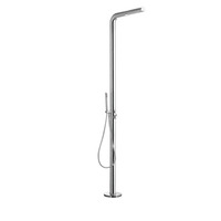 Colonne de douche extérieure Weihao en nickel brossé, robinets de douche en acier inoxydable, ensemble de douche autoportant – Offre Spéciale