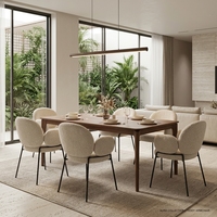 Fauteuil moderne en tissu crème avec base en métal noir, écologique, pour salle à manger et bureau à domicile