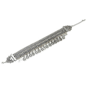 Vente chaude Vintage Tribal <span class=keywords><strong>Tibet</strong></span> Argent Déclaration Collier Ras Du Cou Bib Collier Chaîne Courte Large Pièce Collier - Product Image 5