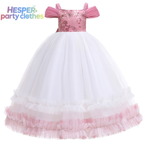 Nouvelle Arrivée HESPER : Robe Princesse en Gaze Style Pompadour avec Paillettes et Nœud Papillon pour Enfants et Bébés Filles - Product Image 3