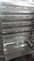 Rôtissoire à poulet professionnelle au gaz à 5 broches, four à poulet rôti, gril à poulet, prix usine