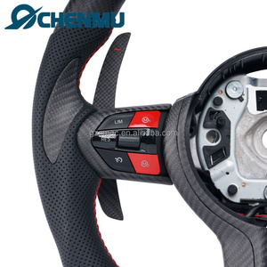 Matte Carbon Fiber Leather Car <b>Steering</b> <b>Wheel</b> <b>for</b> F30 F20 F22 F31 F32 F18 F01 F11 F15 F16 F90 with LED Plug and Play - Product Image 4