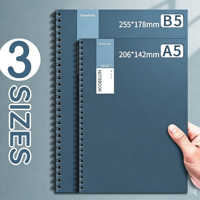 Carnet de notes à spirale B5 A5, design simple et élégant, épaissi, personnalisable, pour exercices, journal intime, vente en gros