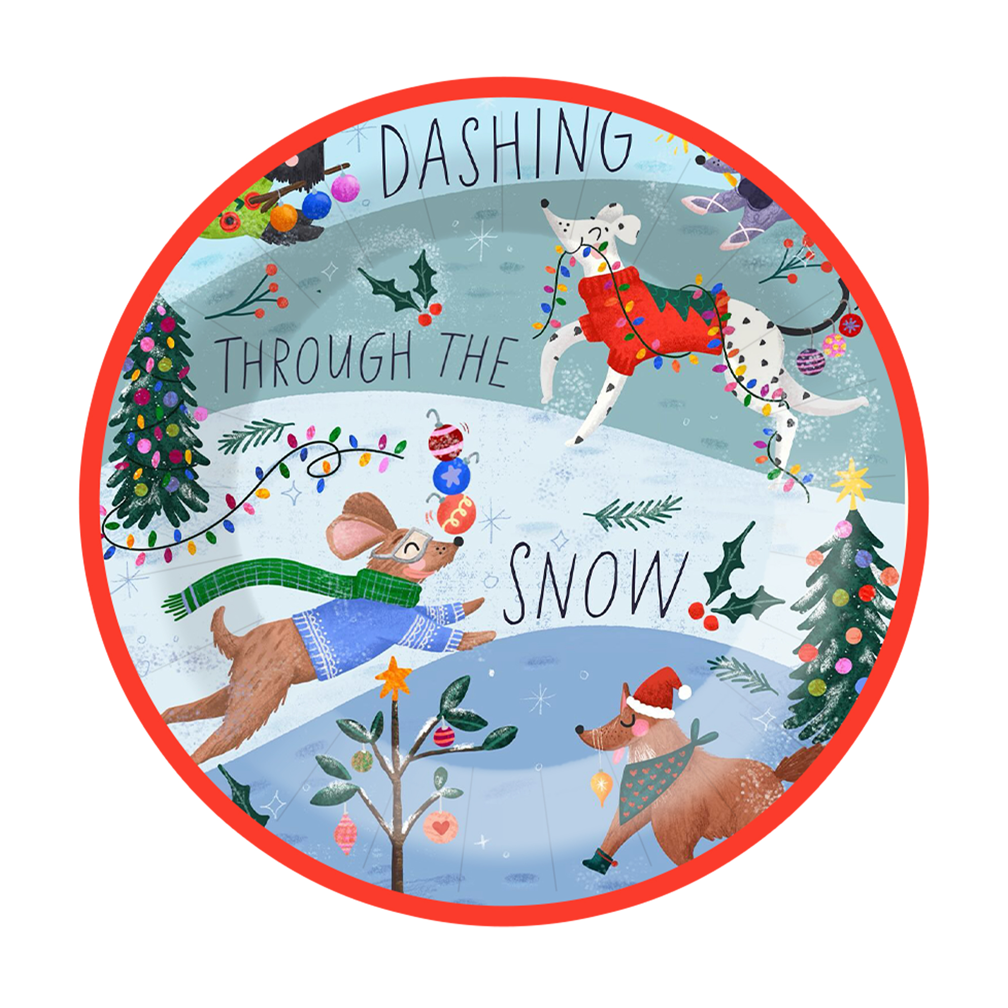 Plato de papel de 9 pulgadas * 8 unidades