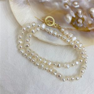 <span class=keywords><strong>Collana</strong></span> da Donna con Perle di Acqua Dolce Coltivate, Pietre di Luna Barocche, Perle a Forma di Pianeta e Strass, Stile Rosario, all'Ingrosso - Product Image 4