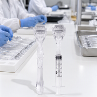 Rouleau Hydra OEM&ODM en Acier Inoxydable à 540 Aiguilles de 0,5 mm avec Manche Remplaçable pour Blanchiment Corporel et Anti-Rides