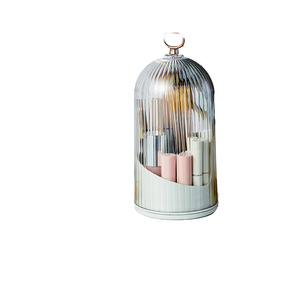 Organizer Girevole a 360 Gradi da Scrivania in <span class=keywords><strong>Plastica</strong></span> Antipolvere Contenitore per <span class=keywords><strong>Trucchi</strong></span> da Bagno Portaoggetti Rotante da Appoggio per Vanity - Product Image 2