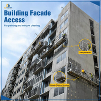 Nouvelle plateforme suspendue ZLP630/800, capacité 630/800 kg, en alliage d'aluminium, panier suspendu électrique pour la peinture des murs extérieurs des façades