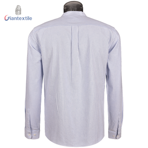 Nuovo arrivo popolare <span class=keywords><strong>camicia</strong></span> da uomo chiaro blu/bianco a righe verticali 100% cotone a manica lunga tinto <span class=keywords><strong>Oxford</strong></span> <span class=keywords><strong>camicia</strong></span> lunga per gli uomini - Product Image 2