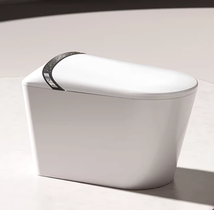 WC intelligent allongé de haute qualité à poser au sol avec double chasse, siège chauffant et design monobloc - Product Image 1