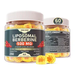 Gomitas Veganas de Berberina Liposomal de Alta Biodisponibilidad con Canela de Ceilán y Melón Amargo, Suplementos para el Equilibrio del Metabolismo - Product Image 1