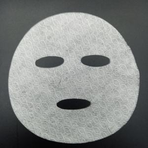 Maschera facciale asciutta non tessuta di spunlace di bellezza su misura fibra di polpa di cotone 100% bianca altamente pura 32gsm - Product Image 3