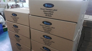 Sẵn Sàng Để Tàu Nhiệt Nhãn Biểu Tượng Tùy Chỉnh 60Mm * 40Mm Nhựa Mã Vạch Dán 1000Pcs/Cuộn Cho Máy In Nhiệt Sheets Đóng Gói - Product Image 5