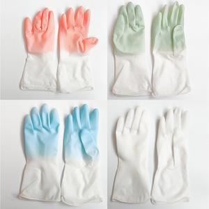 Gants ménagers en PVC épaissis, imperméables, couleur dégradée, en caoutchouc, pour le nettoyage de la cuisine et la vaisselle - Product Image 2