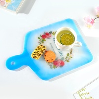 Moule en silicone DIY pour résine époxy, pour plateaux, plateaux à fruits de grande taille et sous-verres irréguliers