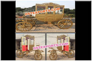 Carruaje Real con Caballos, Construcción de Metal y Madera, Ligero, Color Personalizado para Eventos de Boda - Product Image 3