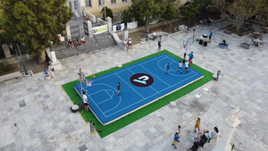 Terrain de basket-ball gonflable, tapis de sol en PVC, tapis de sport imperméable, antidérapant, portable pour l'entraînement en salle de sport - Product Image 3