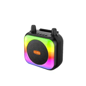 Duy Nhất 8-Inch RGB Phantom Đầy Đủ Nhựa Ma Thuật Âm Thanh Microphone Với Đài Phát Thanh Xách Tay Karaoke Loa Không Dây
