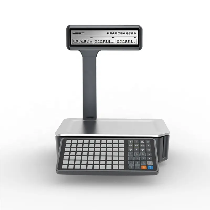 नए आगमन उत्पाद बारकोड लेबल प्रिंटिंग स्केल डिजिटल वजन वाले नकद रजिस्टर पैमाने 30 किलोग्राम सुपरमार्केट मूल्य कंप्यूटिंग स्केल