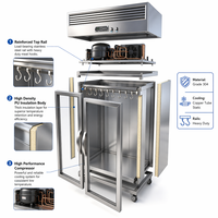 Armoire de maturation de viande professionnelle, réfrigérateur suspendu pour viande, chambre froide en acier inoxydable pour usine de transformation de la viande